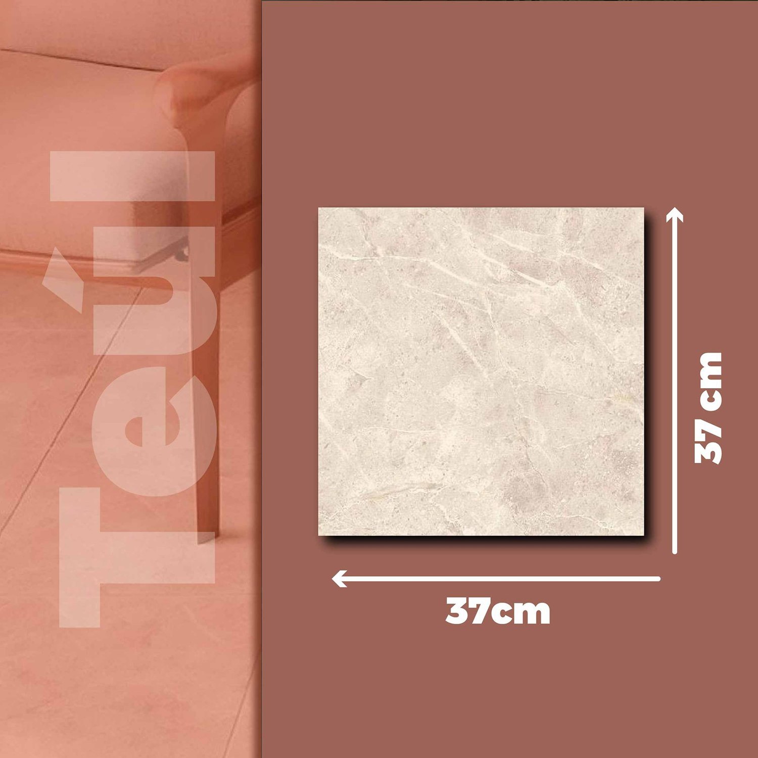 Piso Teúl Beige Daltile Optima 37x37 cm