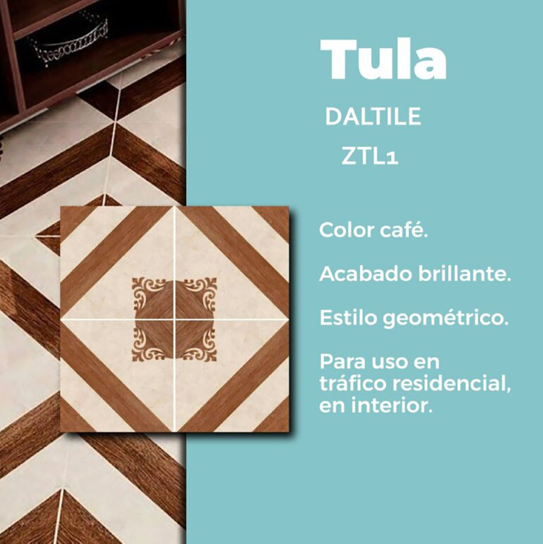 Piso Tula Café Daltile Optima 37x37 cm