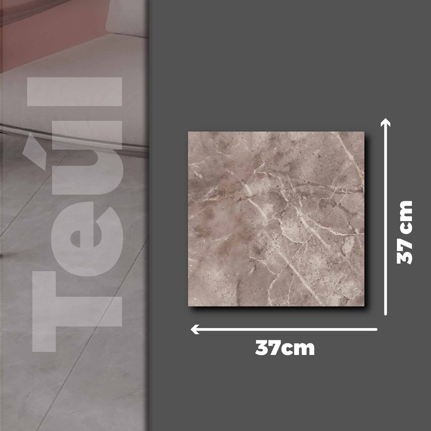 Piso Teúl Gris Daltile Optima 37x37 cm