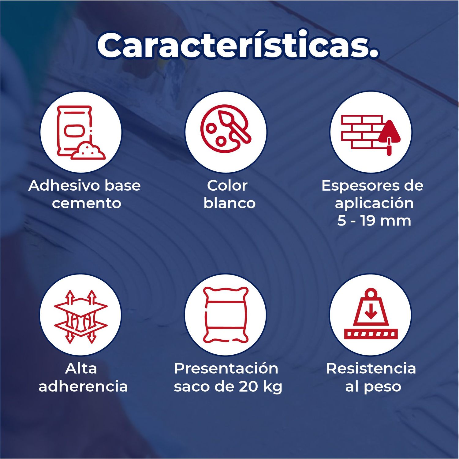 Adhesivo Grandes Formatos Uniblock 20 kg Blanco