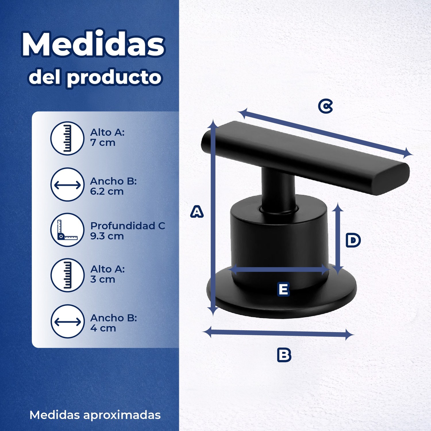 Juego de Manerales Para Regadera Premier Grandes Ébano Helvex