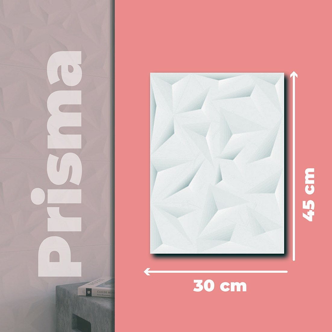 Muro Prisma Origami Blanco Daltile 30 x 45 cm Rectificado