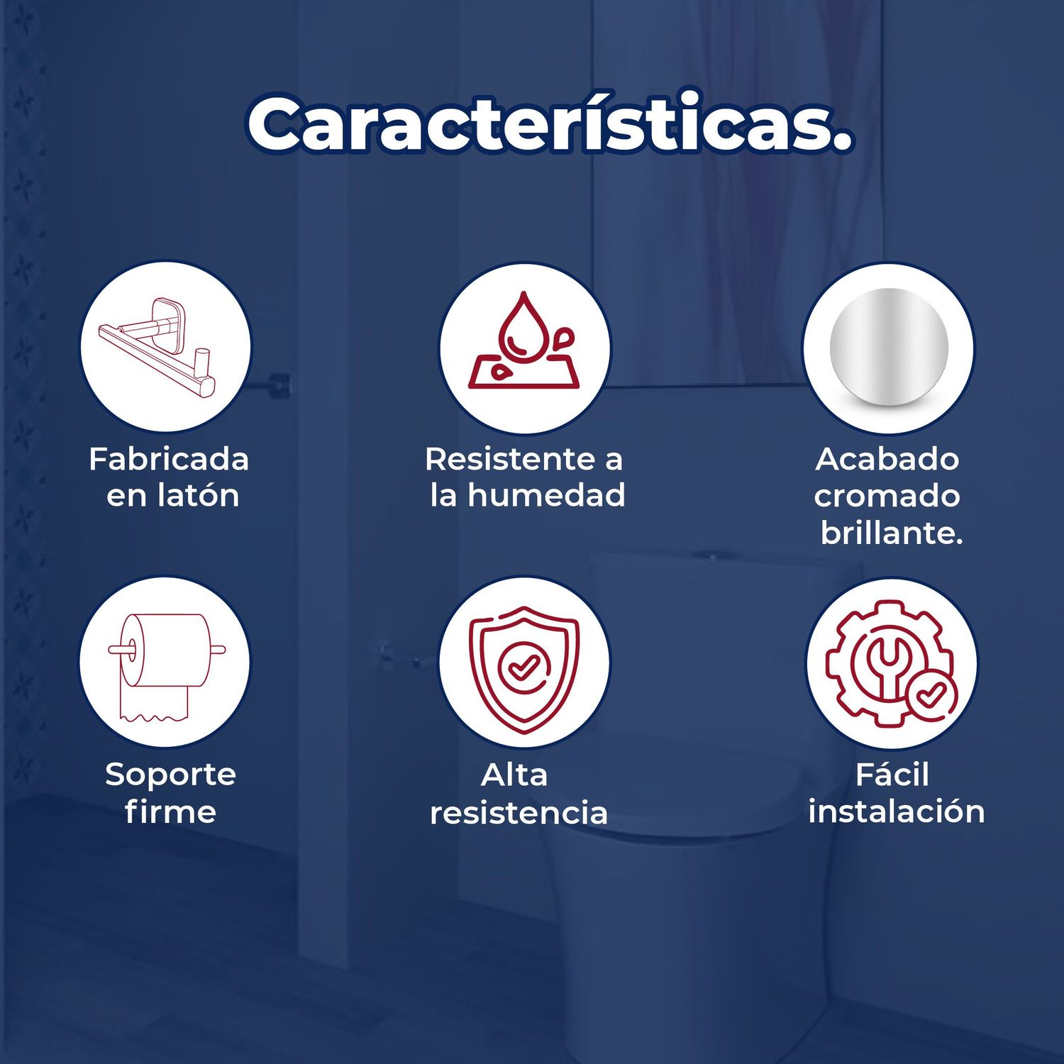 Porta papel higiénico de rollo helvex piazza PIA-117