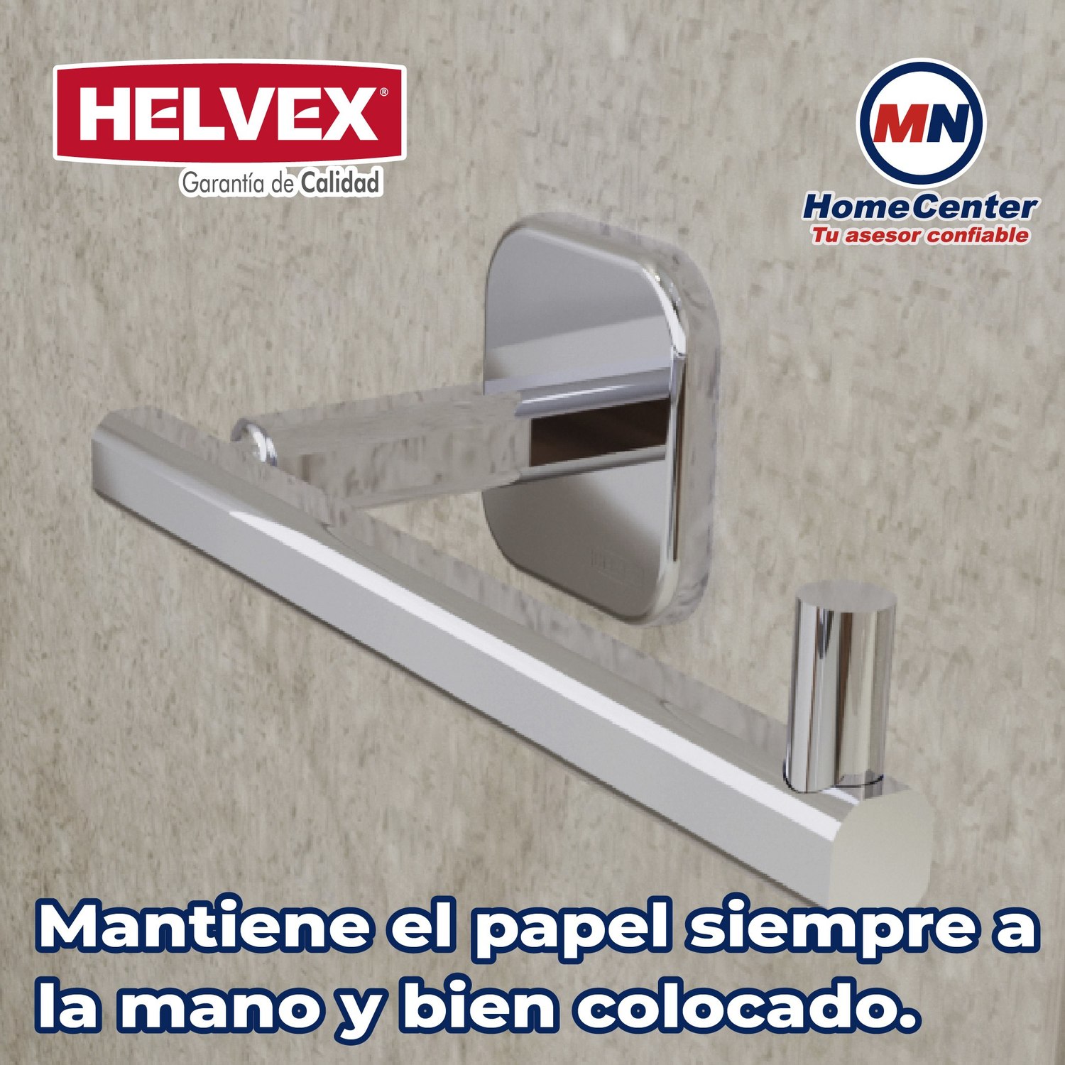 Porta papel higiénico de rollo helvex piazza PIA-117