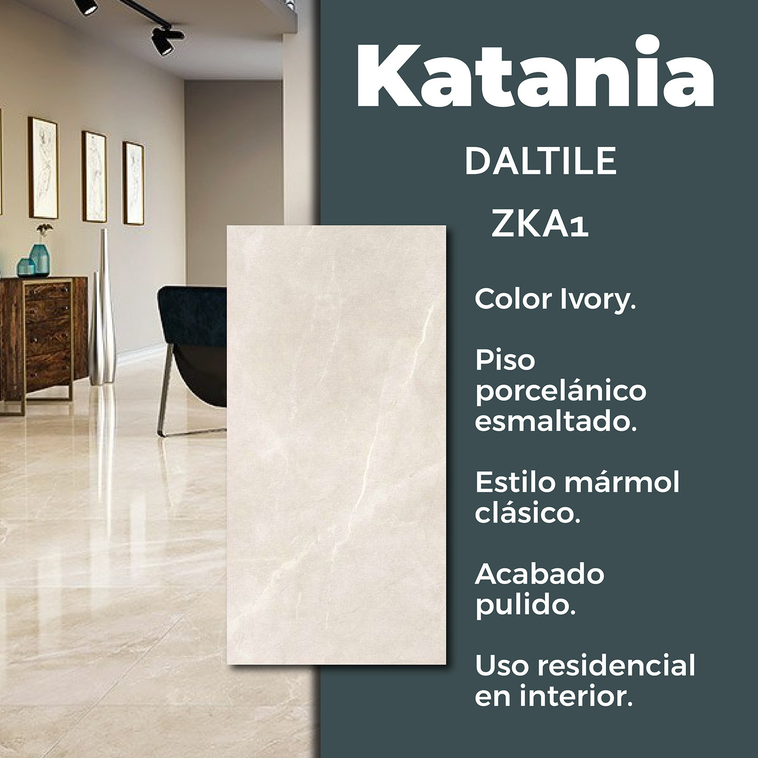 Piso Infinity Statuario Ivory Foncer 60x120 cm Rectificado