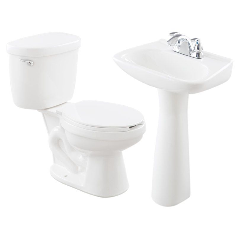 Paquete Sanitario Redondo Maya con Pedestal Blanco