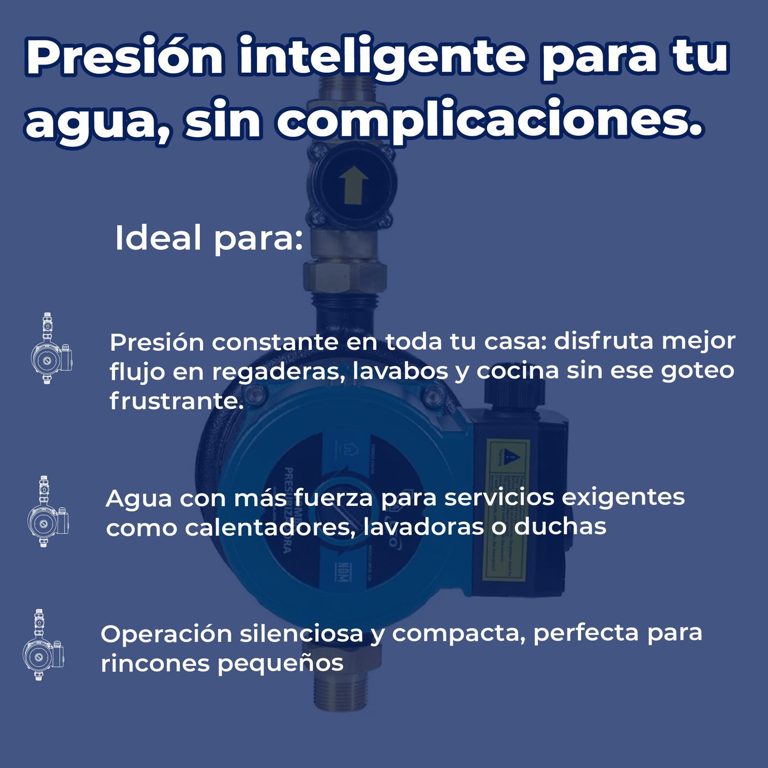 Bomba Presurizadora Iusazz1/3 hp 60 L x min 227 v