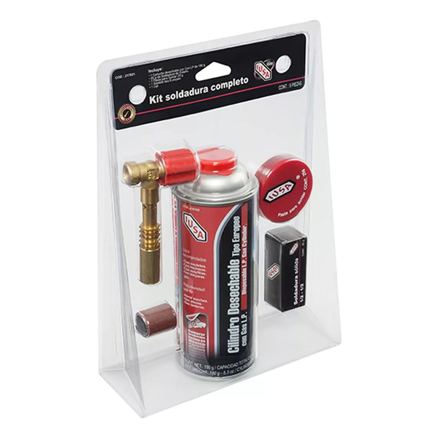 Kit Soplete Boquilla con Tanque Soldadura, Pasta y Lija