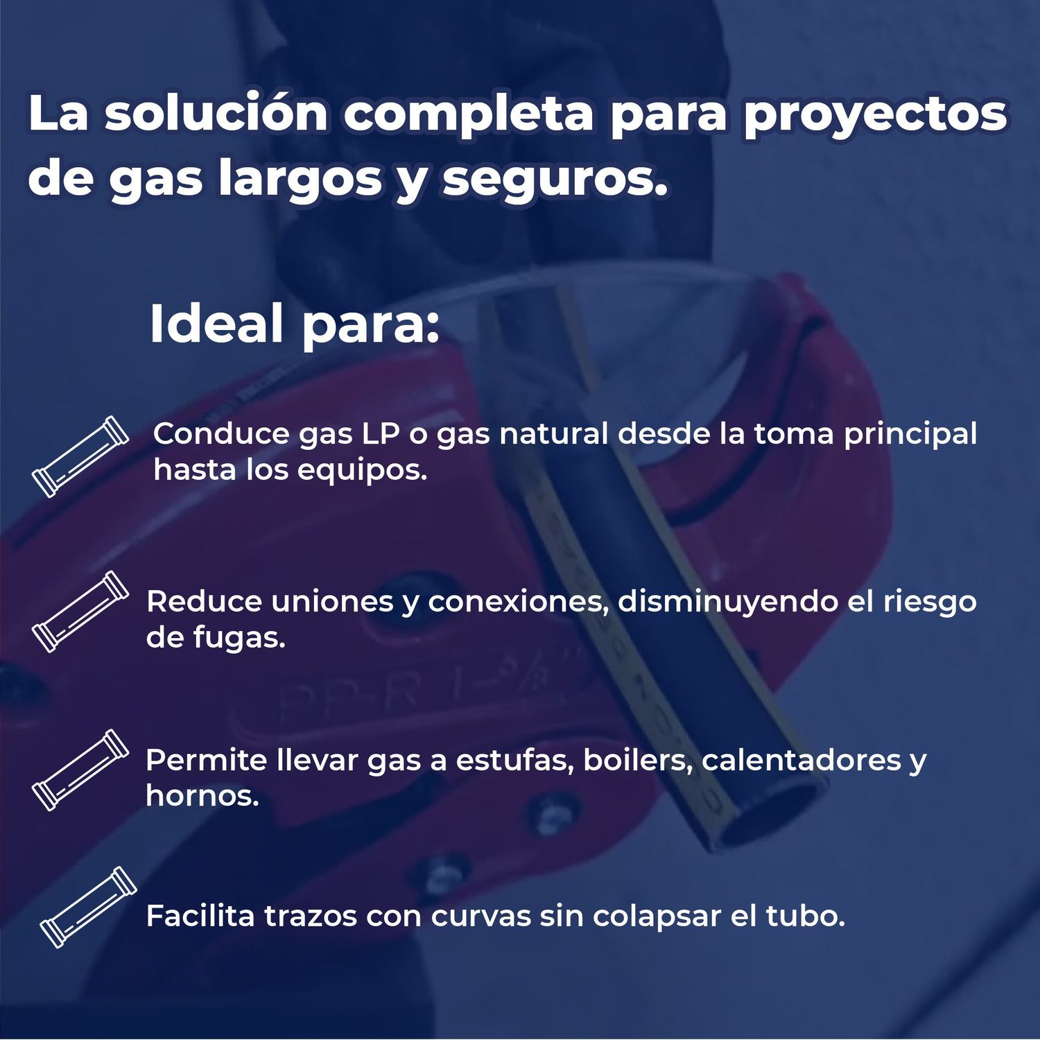 Tubo Gas 20 MM 1/2 Rollo 100 ML