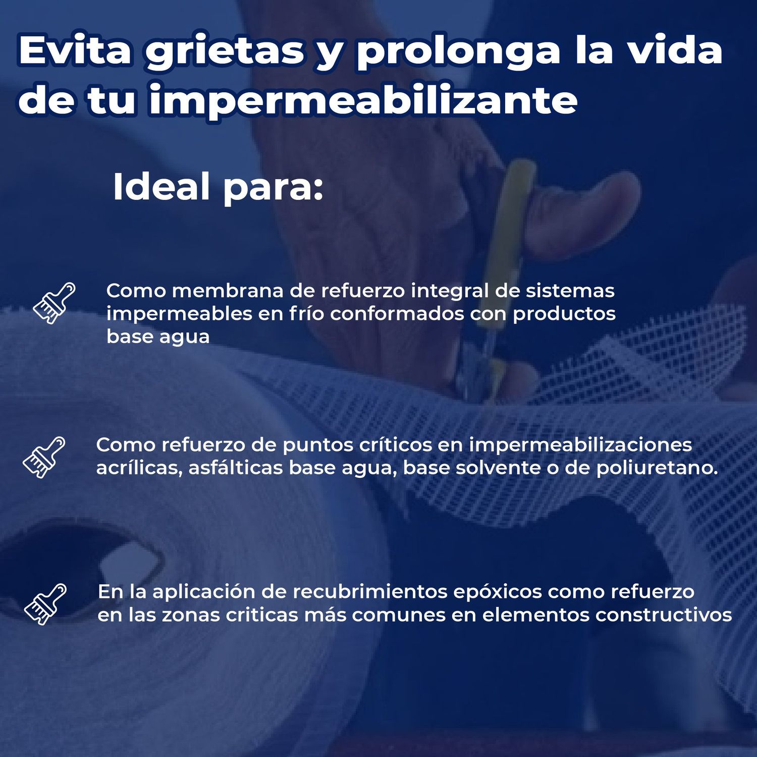 Tela Refuerzo Revoflex Fester Rollo de 1.10m x 100m de largo