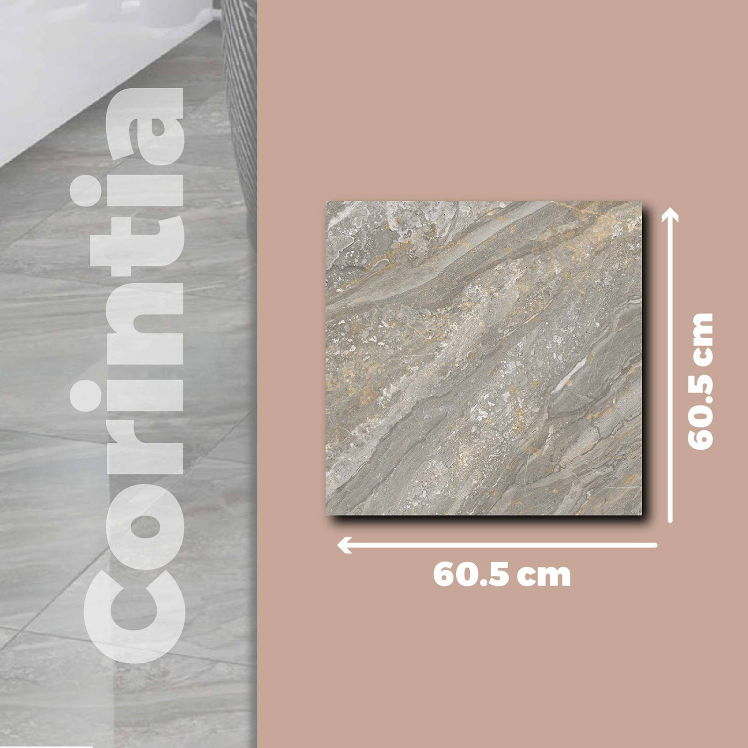 Piso Corintia Oxford Daltile 60.5 x 60.5 cm