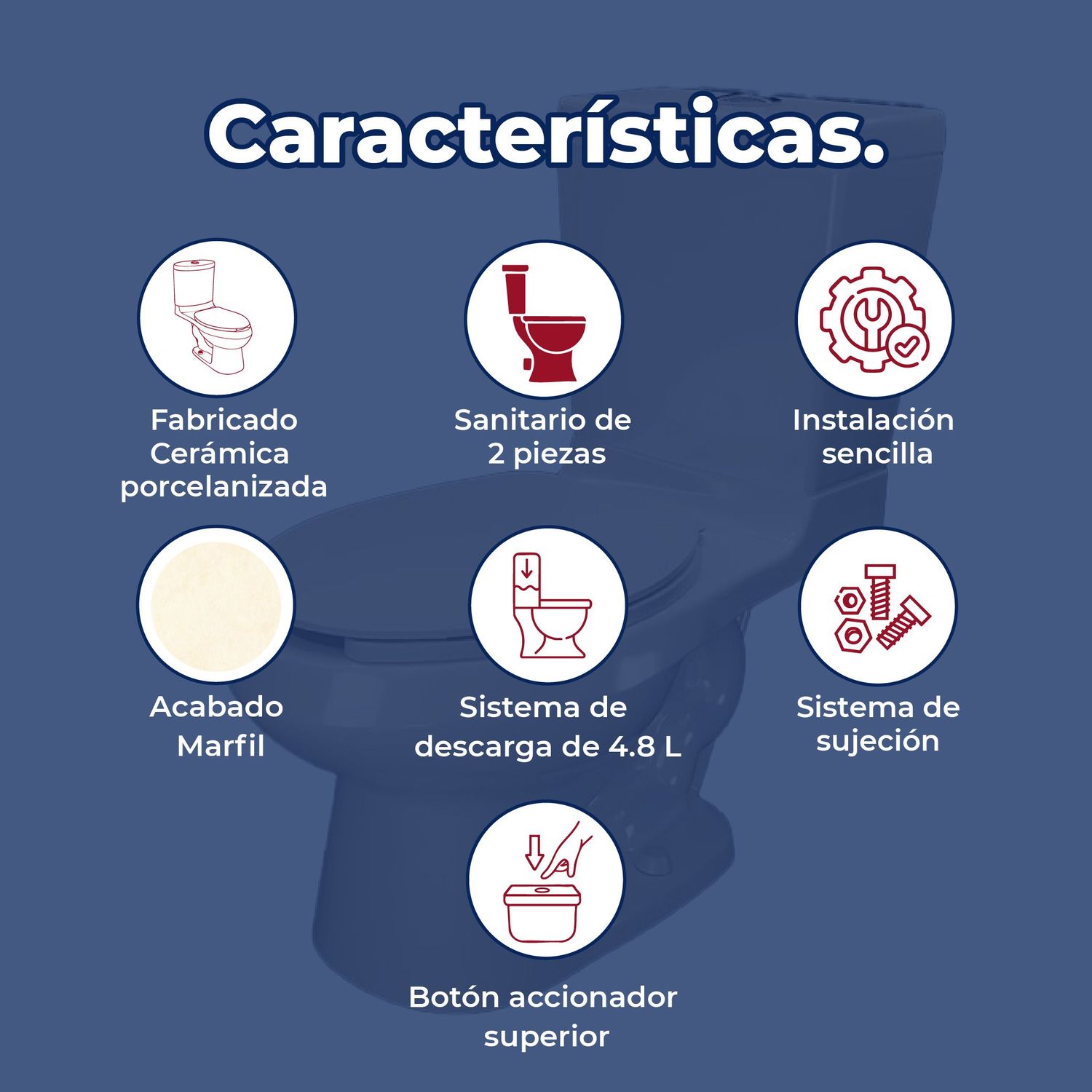 Sanitario WC Alargado Marfil Helvex 4.8 L Bolmen16