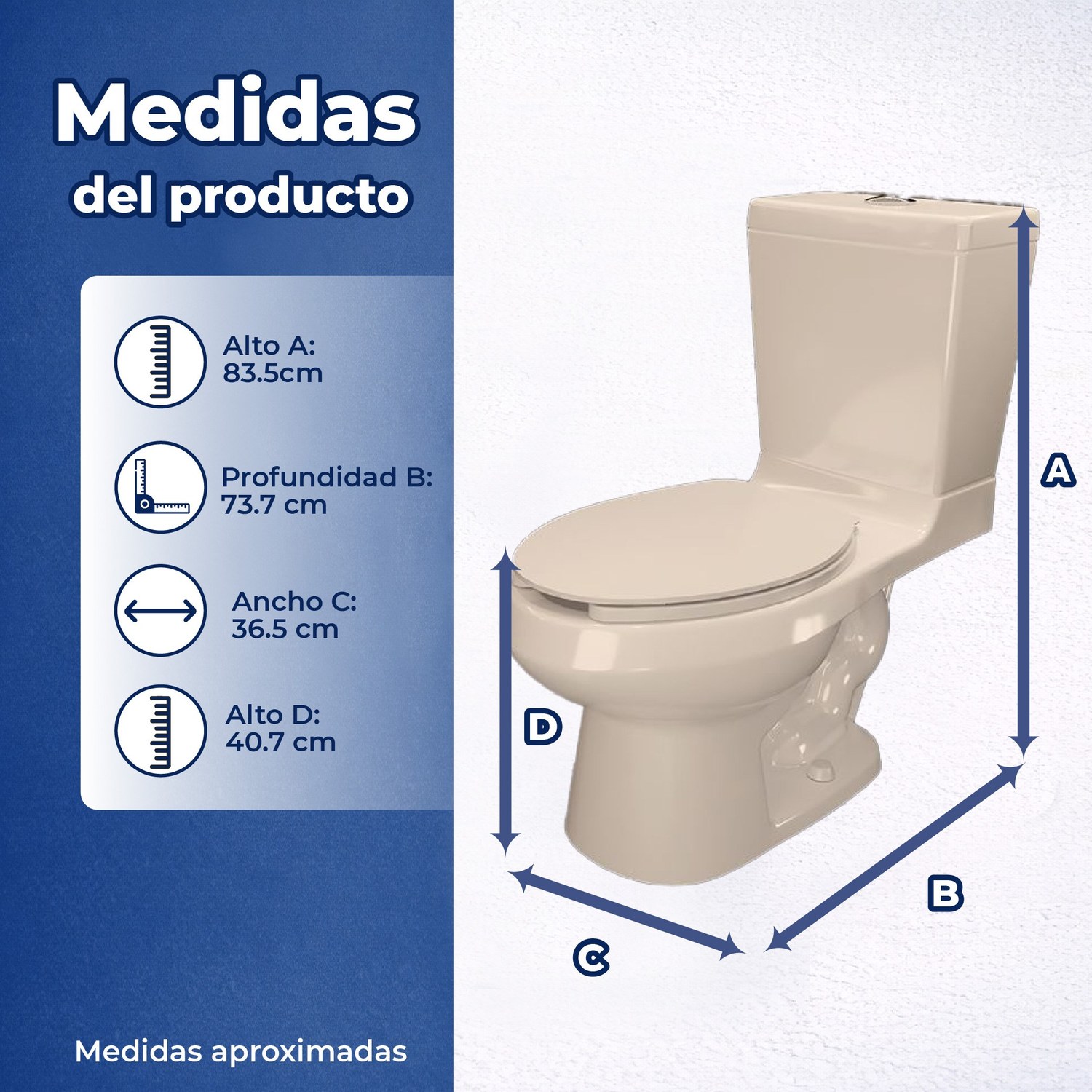 Sanitario WC Alargado Marfil Helvex 4.8 L Bolmen16