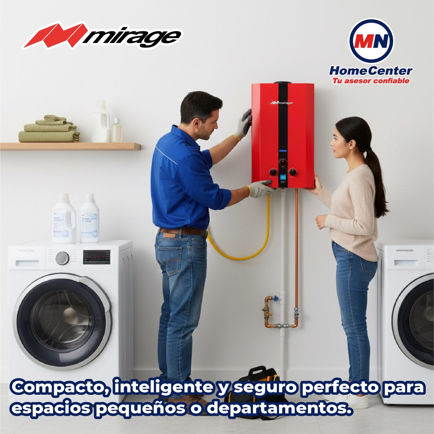 Calentador Paso Mirage Flux 10 L Gas LP 1.5 Servicios