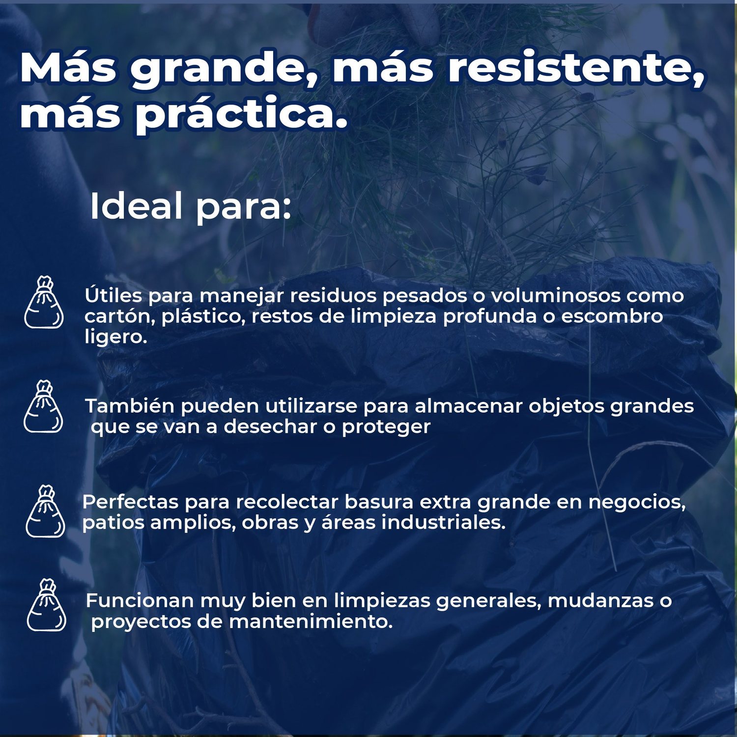 Bolsa de plástico para basura negra