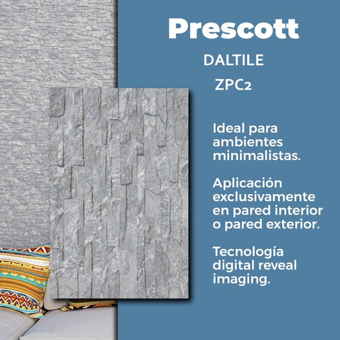 Muro Fachada Prescott Gray Daltile 30x45 cm