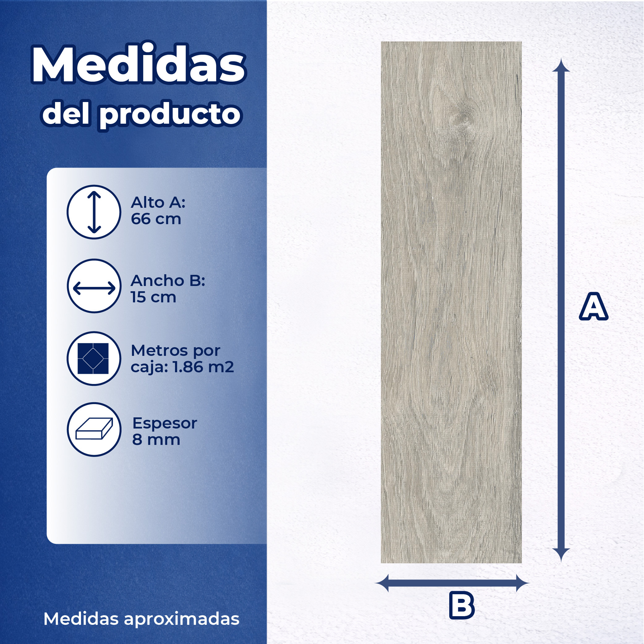 Piso Gray Oak Whisper Daltile15X66 1.86M2 STD GWH3
