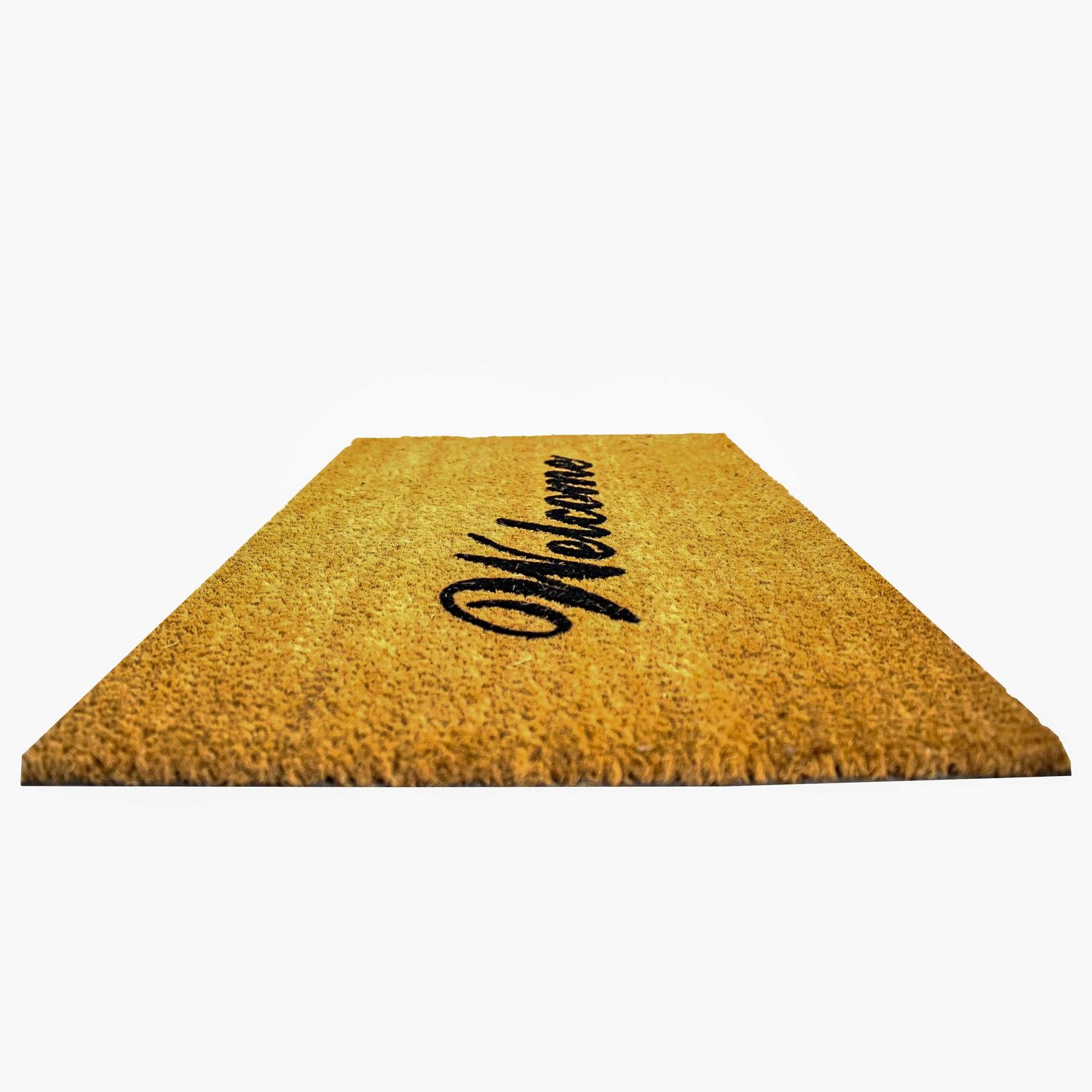 Tapete Antideslizante Leyenda Welcome Color Negro y Tostado