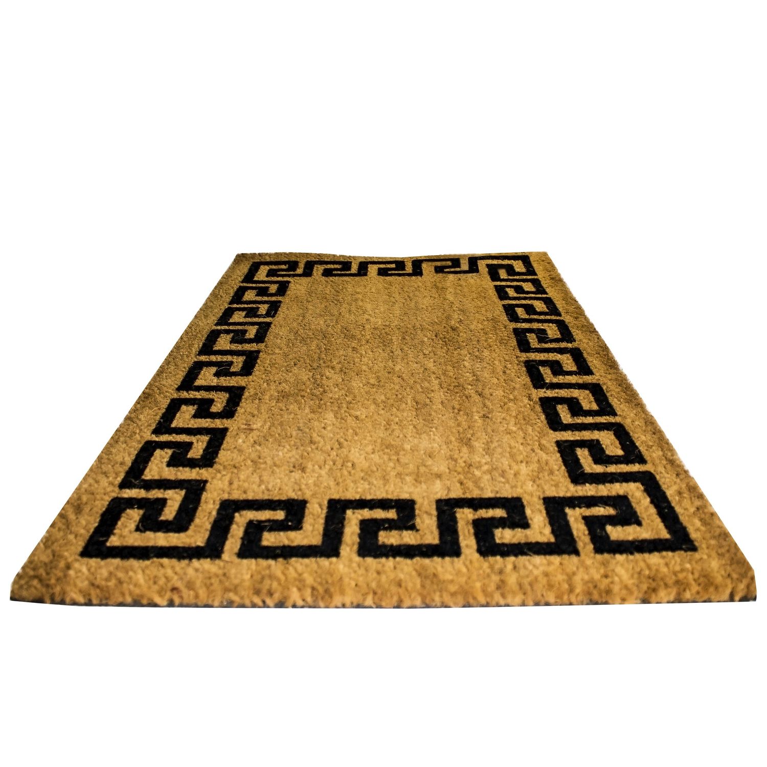 Tapete Antideslizante Llave Griega Negro Tostado 45X76cm