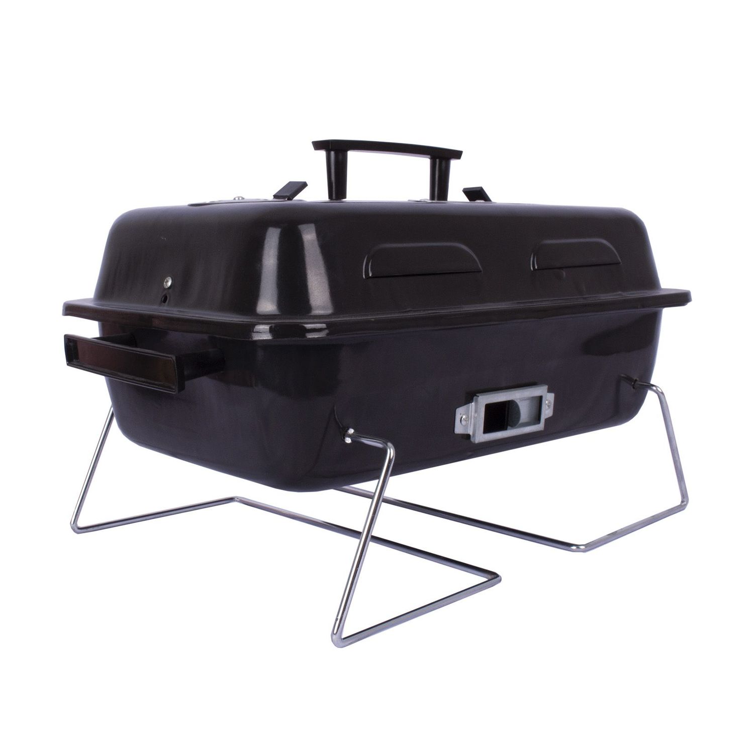 Asador Portátil Rectangular de Acero 30X45cm