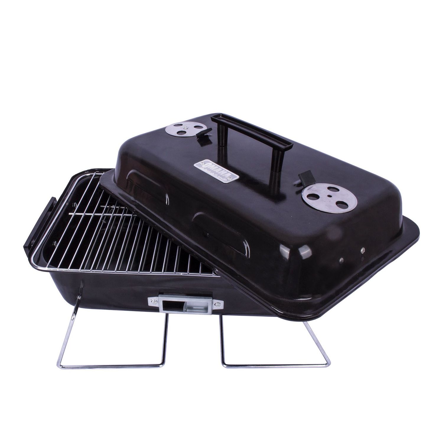 Asador Portátil Rectangular de Acero 30X45cm