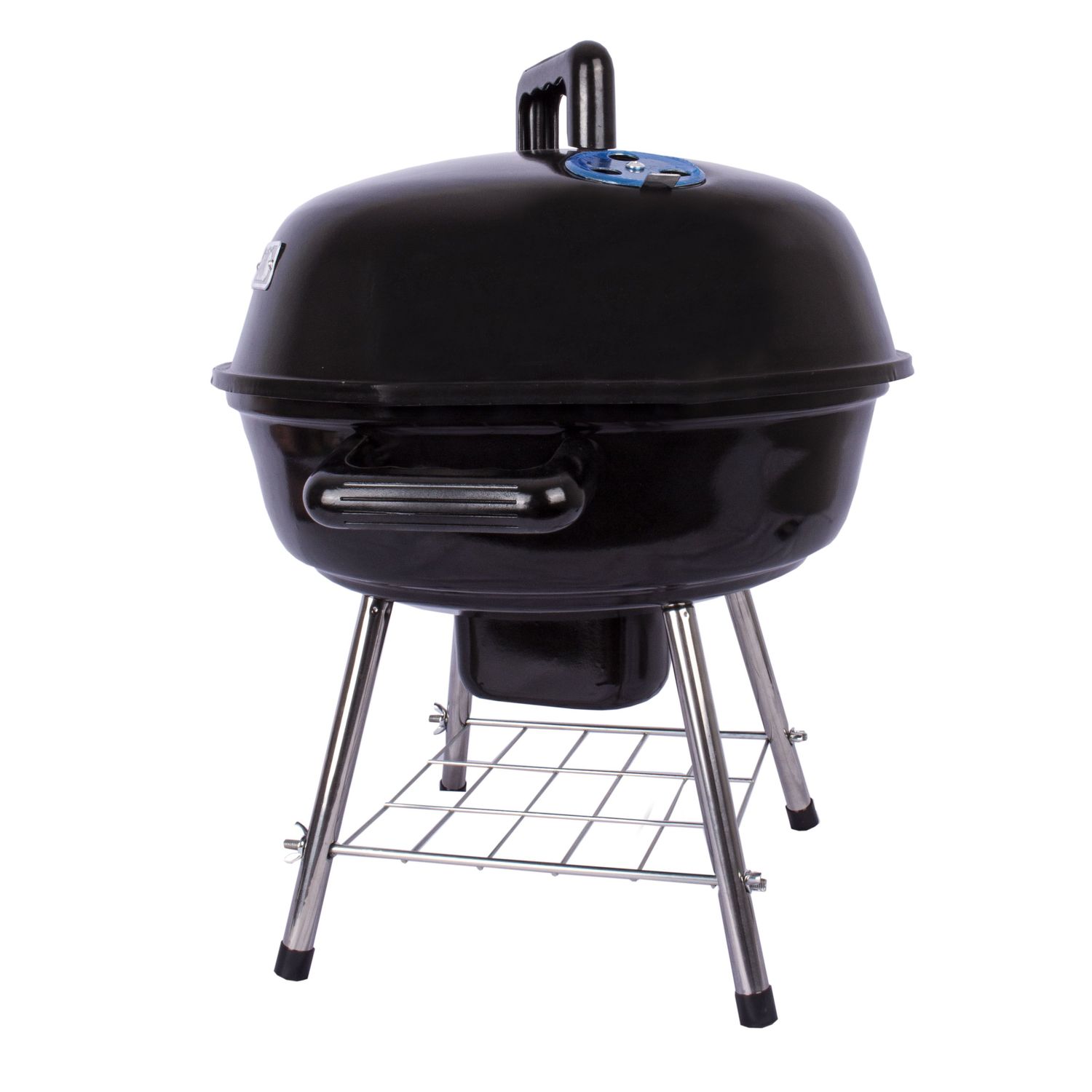 Asador Portátil Ovalado de Acero Esmaltado 37X43cm