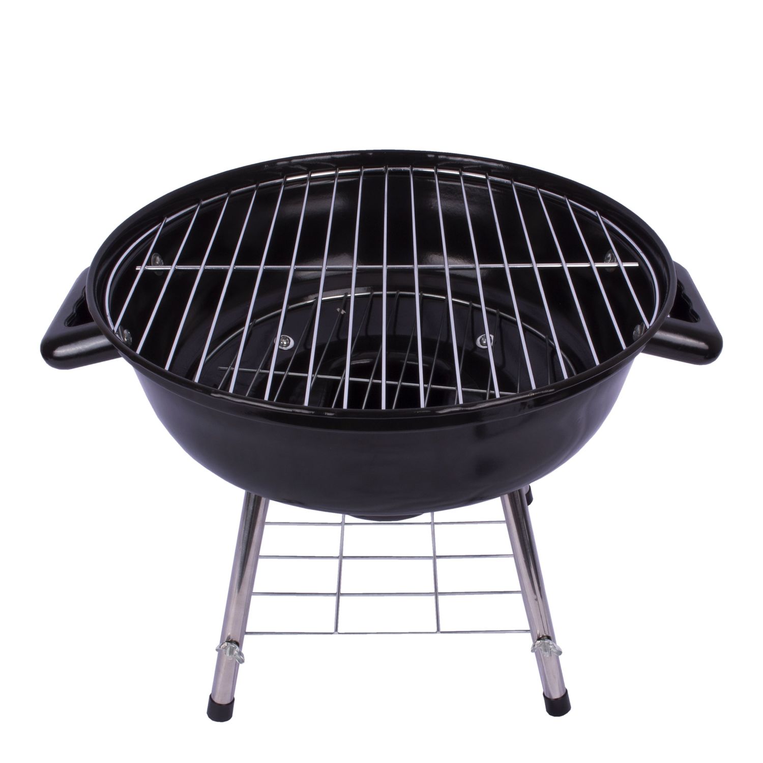 Asador Portátil Ovalado de Acero Esmaltado 37X43cm