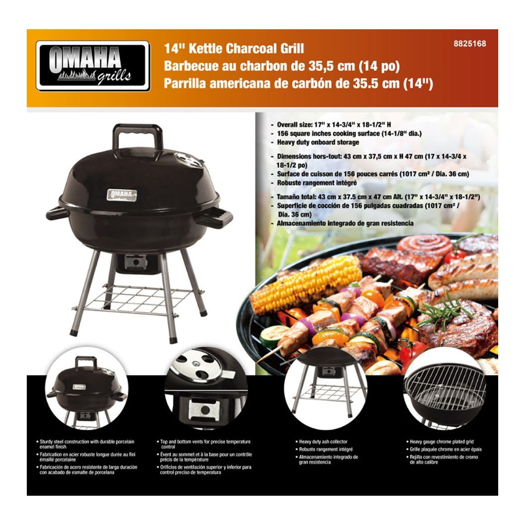 Asador Portátil Ovalado de Acero Esmaltado 37X43cm