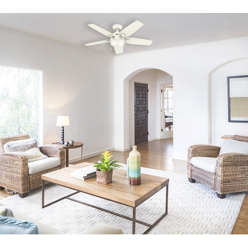 Ventilador Builder Plus 52 pulg Blanco nieve Hunter