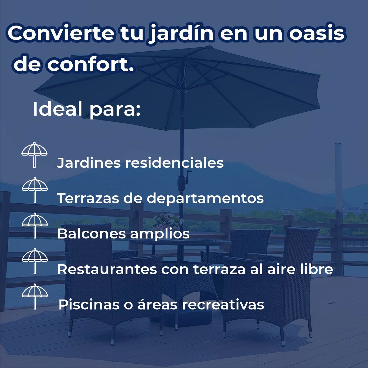 Base Para Sombrilla Jardín Redonda Color Negro