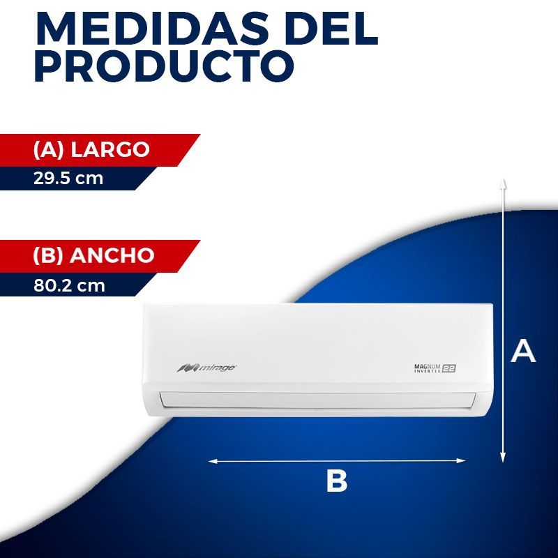 Minisplit Inverter Magnum 22 1 Ton Solo Frio 110V