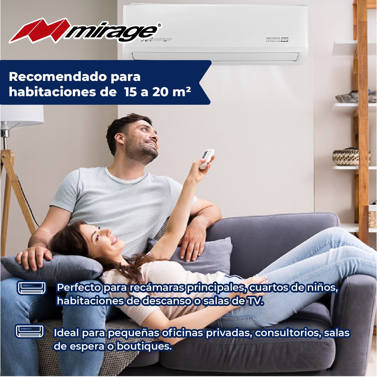 Minisplit Inverter Magnum 22 1 Ton Solo Frio 220 v