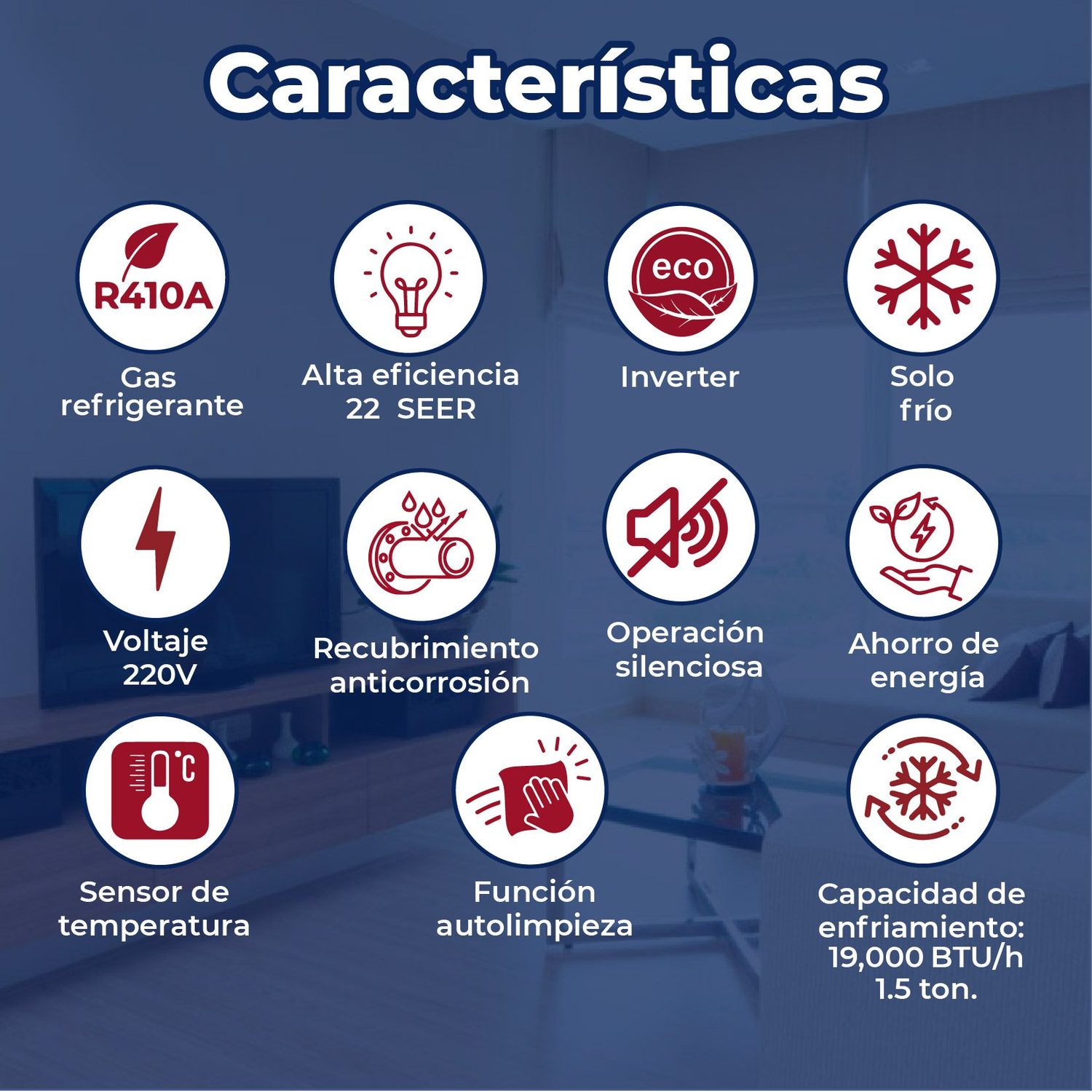 Minisplit Inverter Magnum 22 1.5 Ton Solo Frío