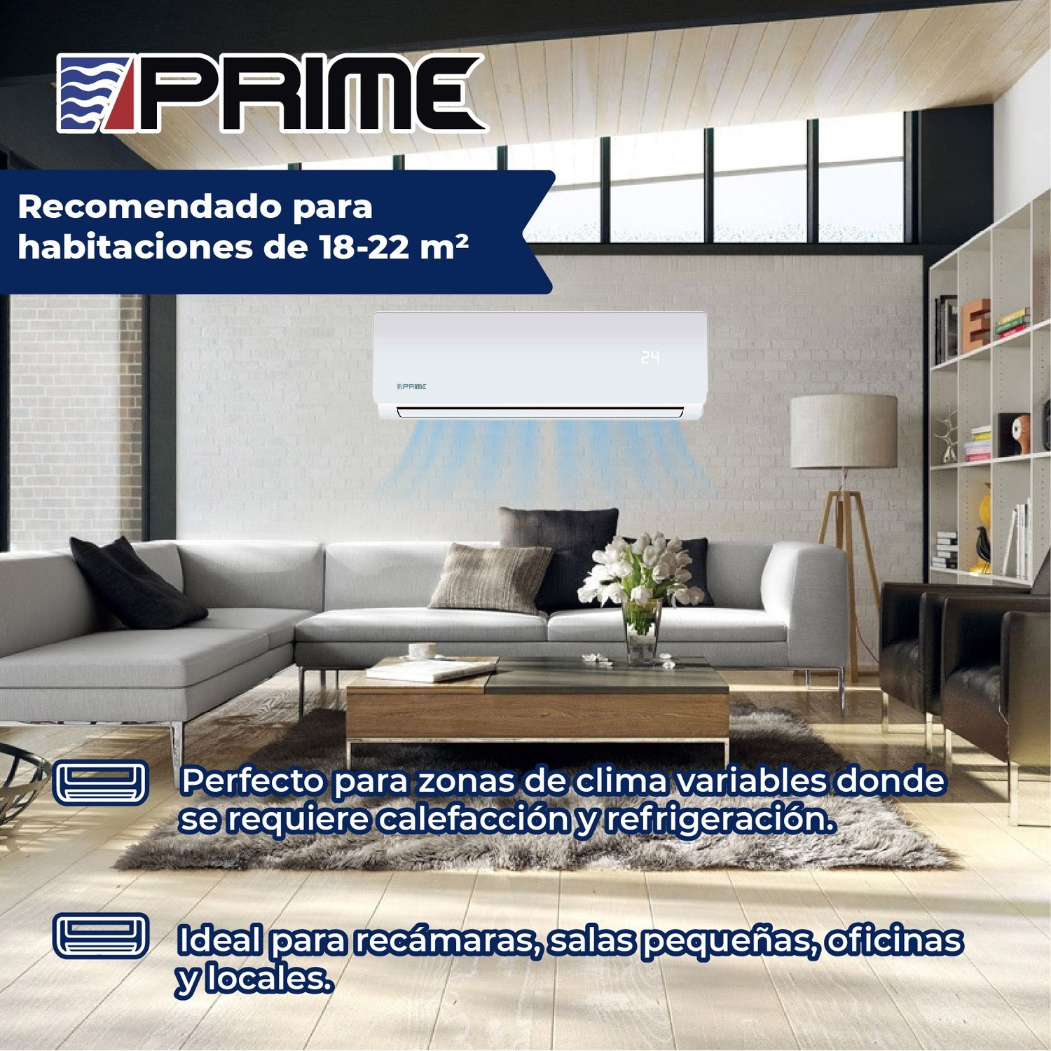 Minisplit 1 tonelada Prime solo frio 110V