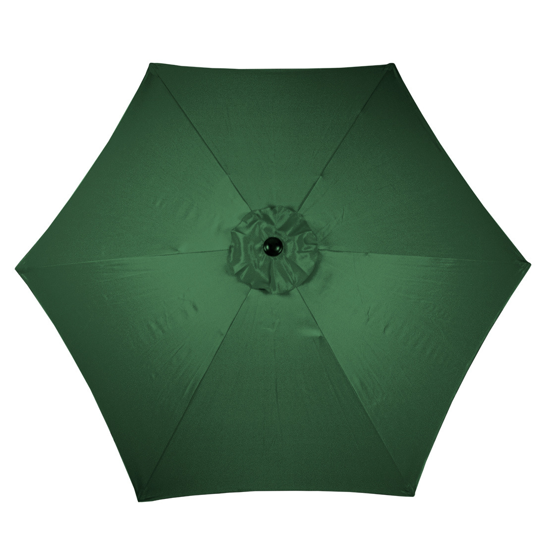 Sombrilla jardín con manivela en acero y poliéster verde