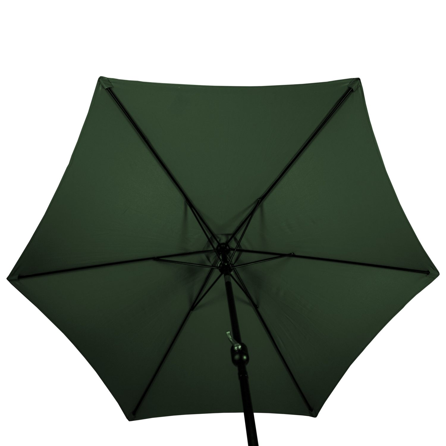 Sombrilla jardín con manivela en acero y poliéster verde