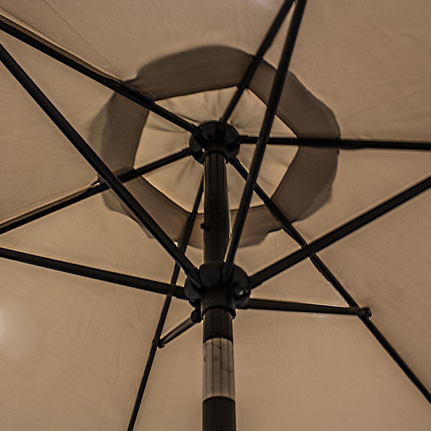 Sombrilla Jardín Con Manivela Acero Taupe