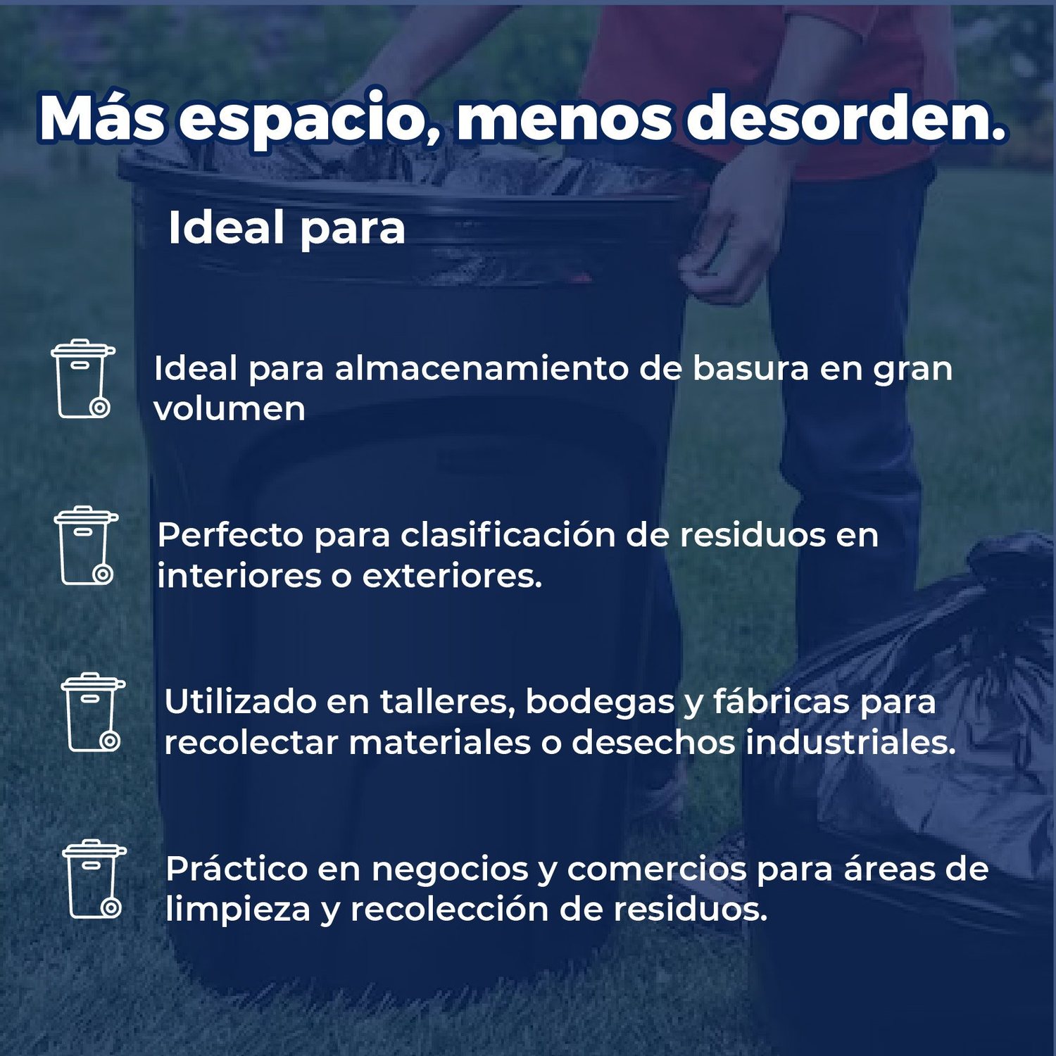 Cesto Plástico 121 Lts Azul