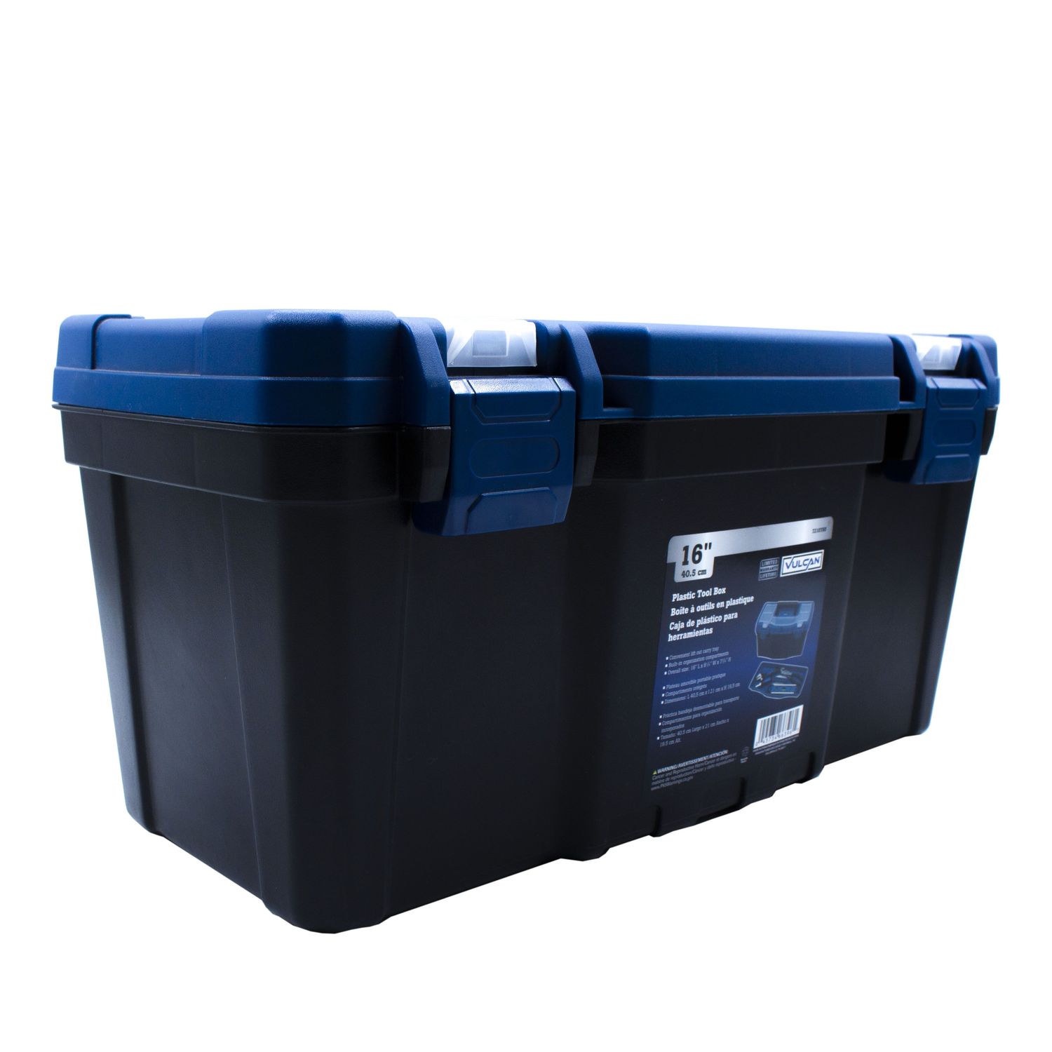 Caja Herramienta Negra/Azul 16 Pulgadas