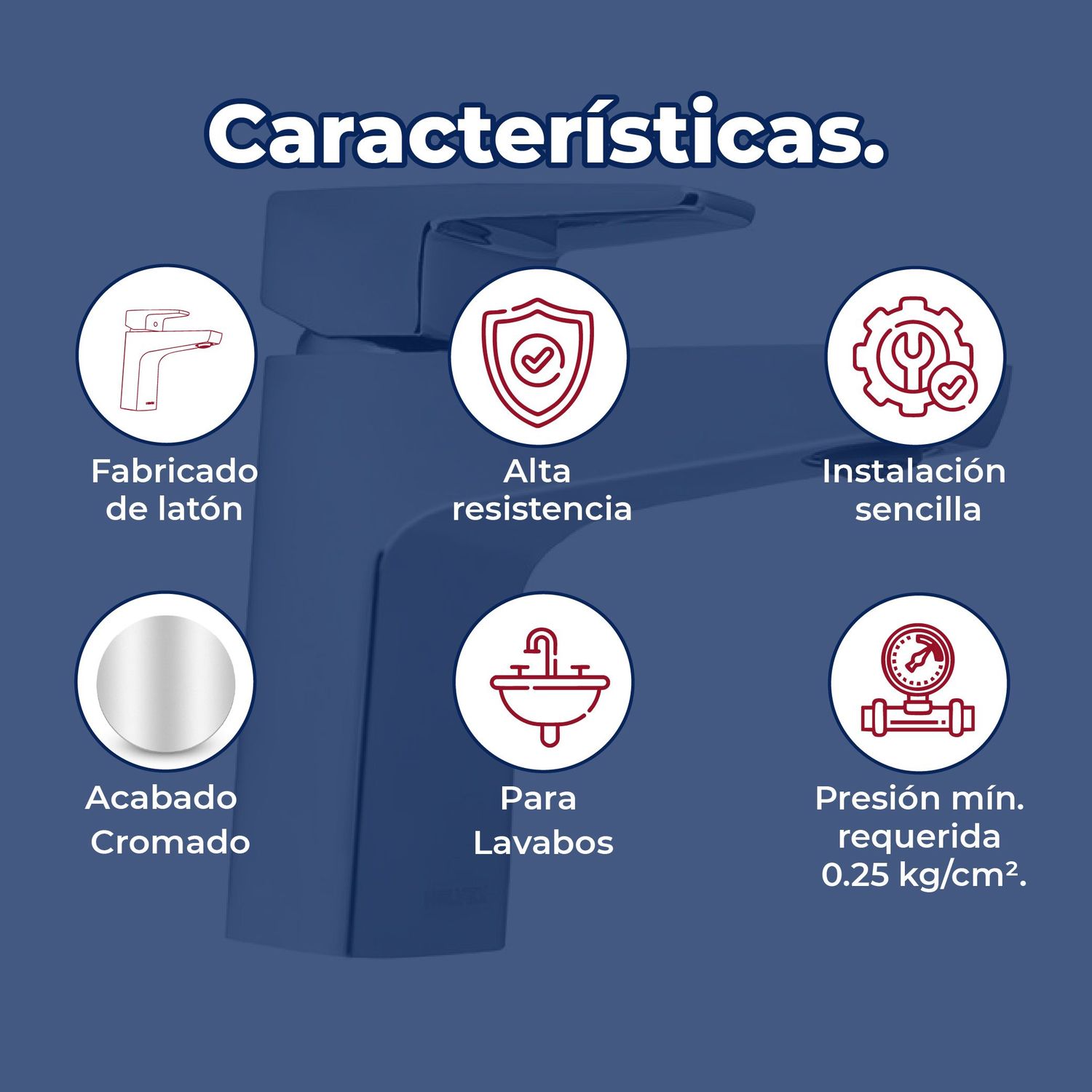 Llave Monomando bajo Para lavabo Helvex Lusitania LUS-100