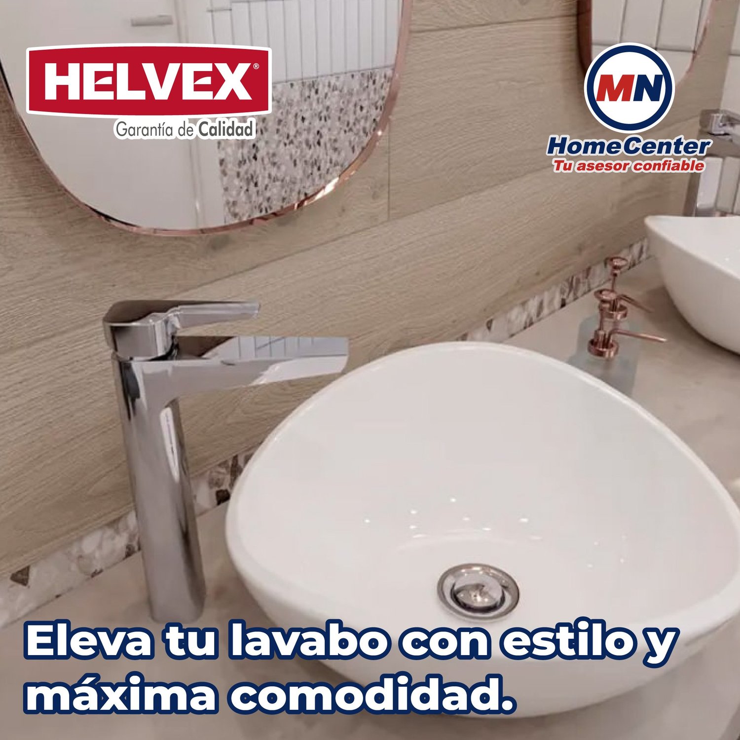 Llave Monomando alto Para lavabo Helvex Lusitania LUS-101