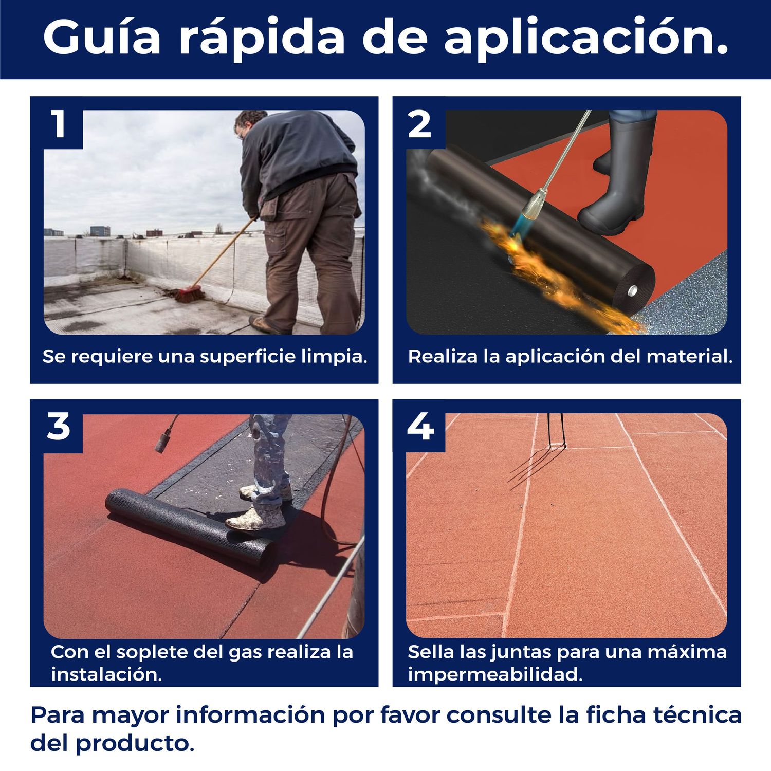 Imper Rollo Prefabricado Sika Superply 3.5 Fv Gravilla Roja