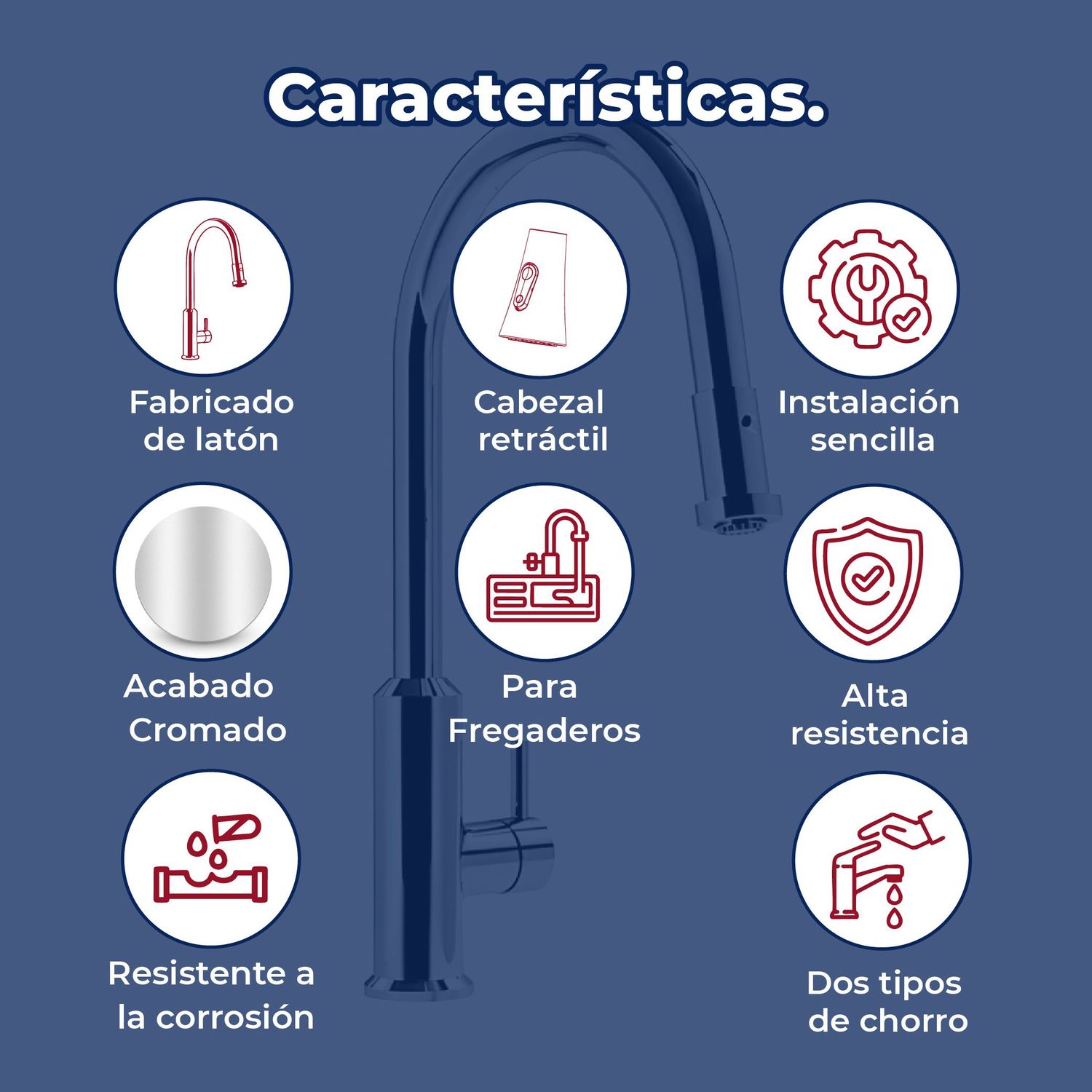 Llave Monomando Para fregadero Helvex Adara E-312