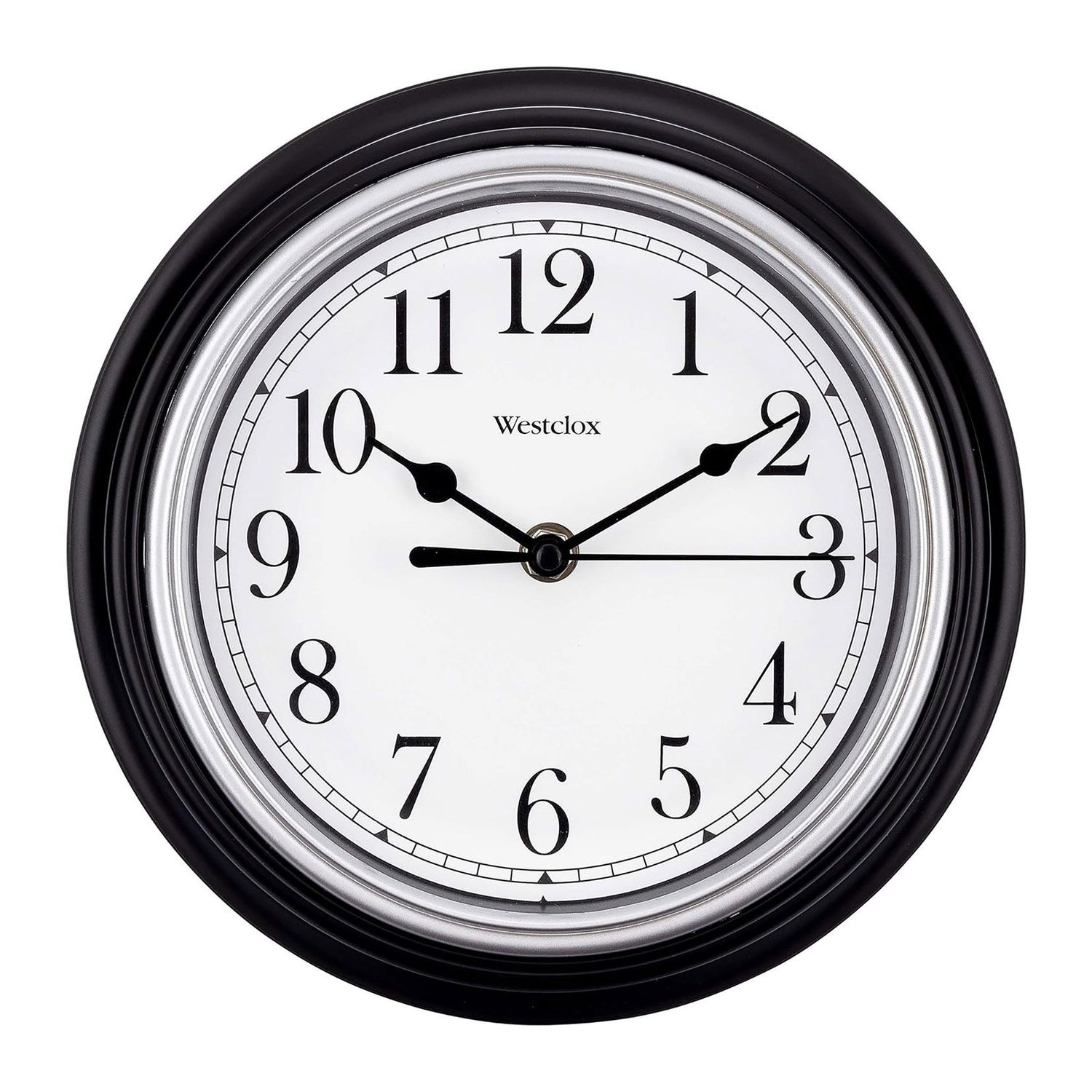 Reloj Pared Redondo 22.9cm Color Negro