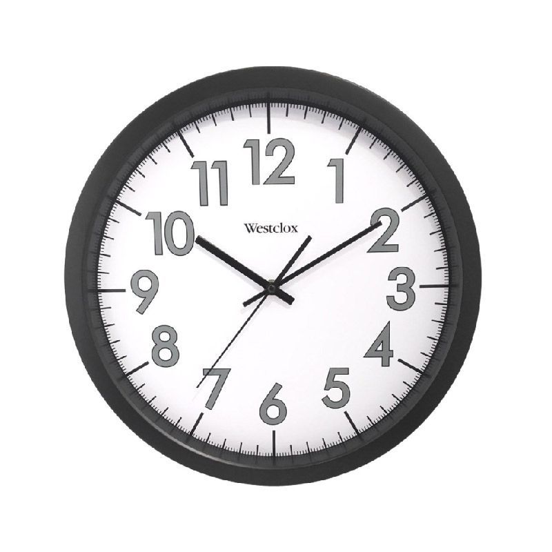 Reloj Pared Redondo 34.90cm Color Negro