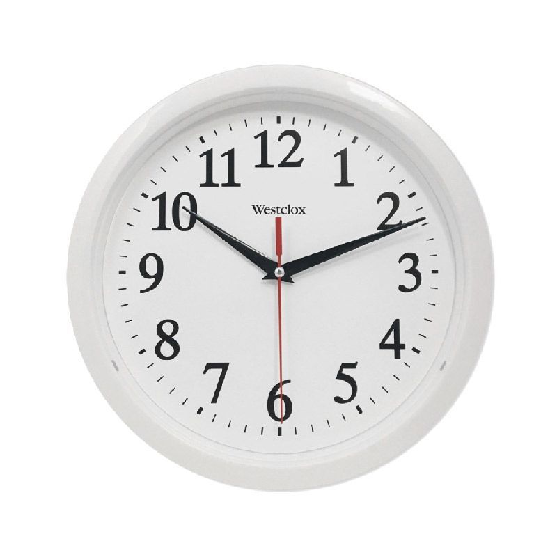 Reloj Pared Redondo 24.8cm Color Blanco