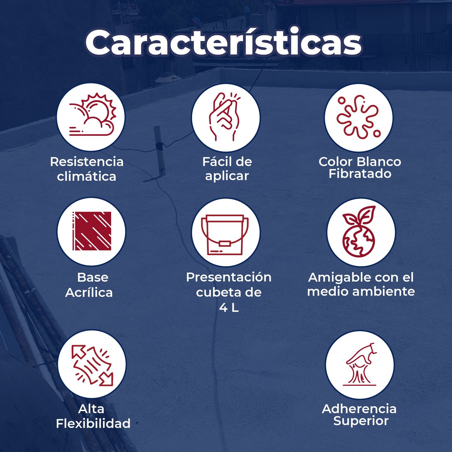 Impermeabilizante Acrilico Fester A 5 AÑOS Blanco 4L