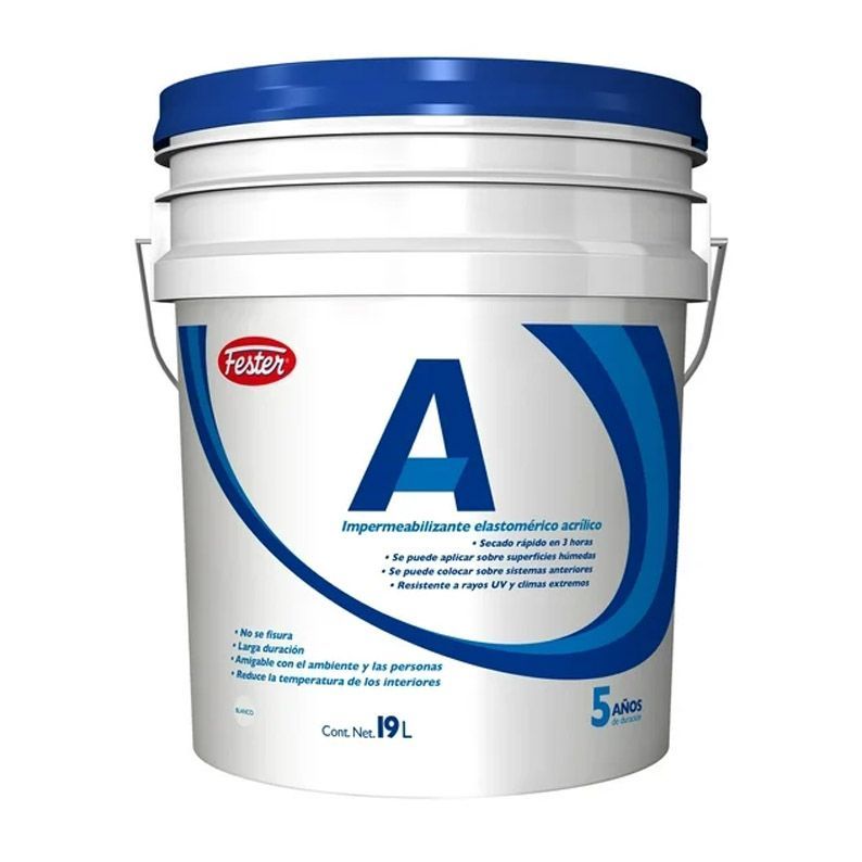impermeabilizante acrílico Fester A5 Blanco 19 l