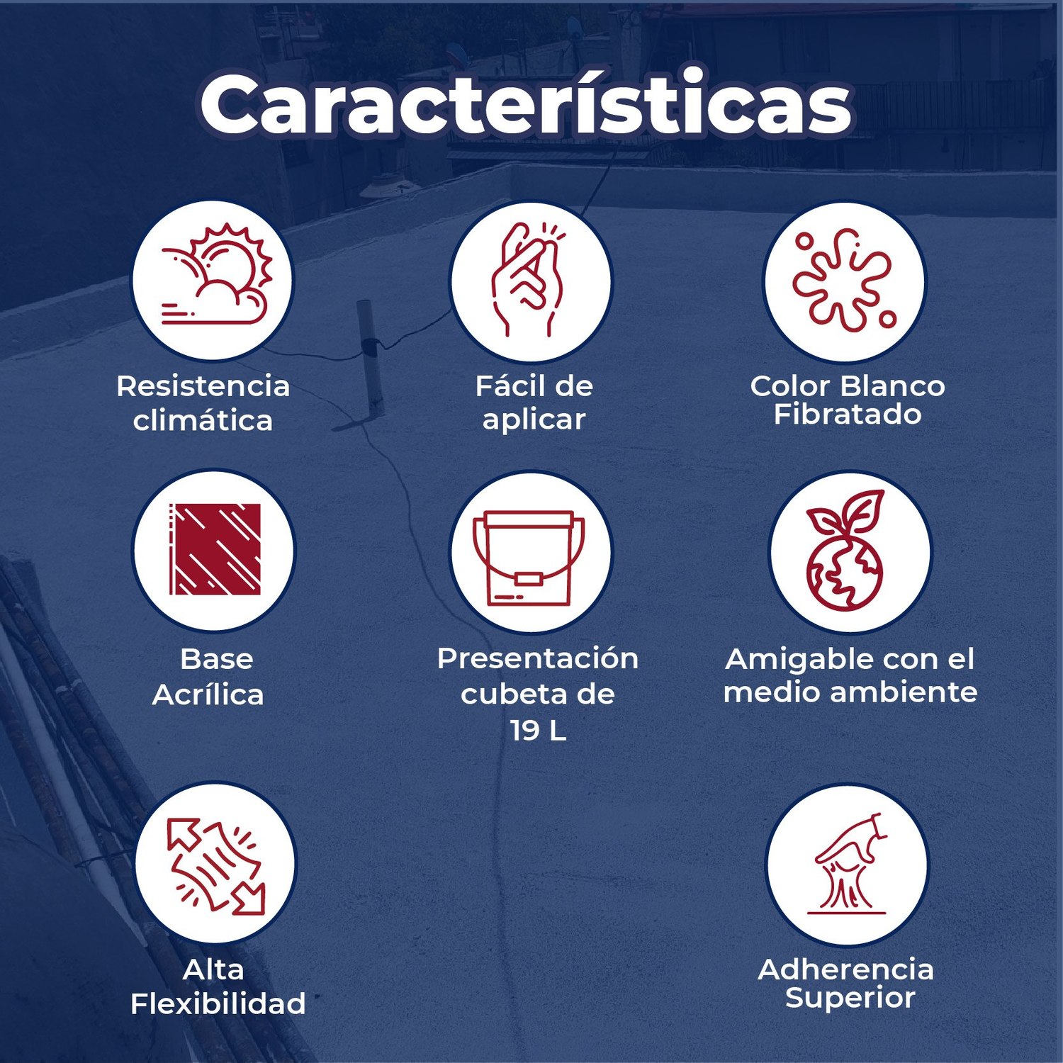 impermeabilizante acrílico Fester A5 Blanco 19 l