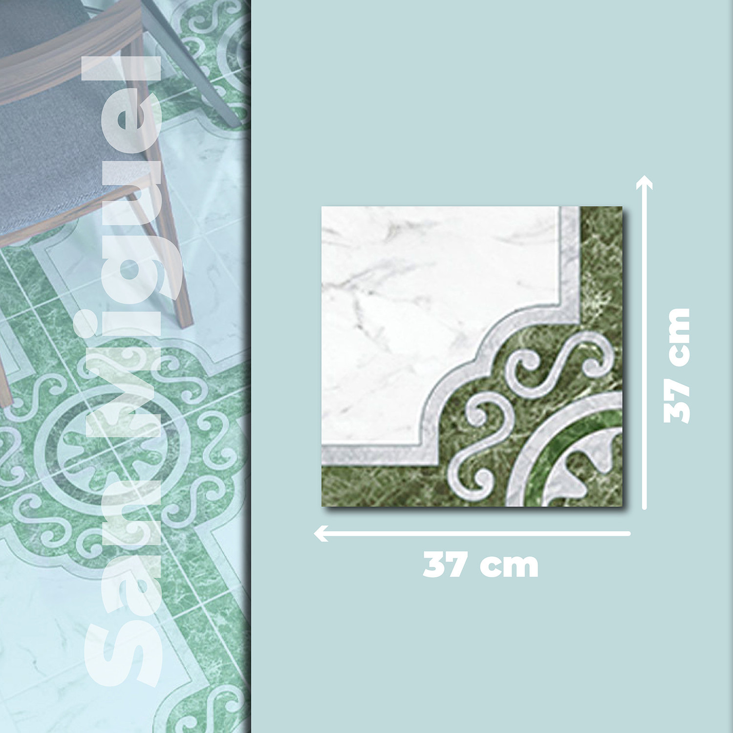 Piso San Miguel Verde Daltile 37x37 cm